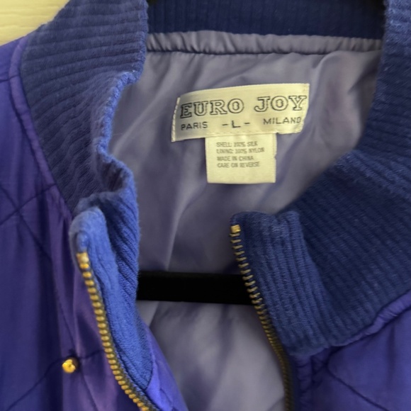 Vintage 1988 Silk Purple Bomber Jacket from Italy (Large) - Picture 2 of 15